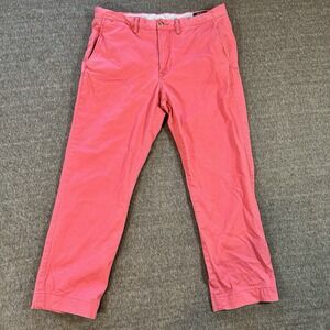Polo Ralph Lauren Pants Mens 34x34 Fits 35x27 Pink Chino Stretch Twill‎ Straight